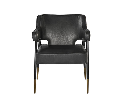 NAHLA DEROME DINING ARMCHAIR - BRAVO PORTABELLA