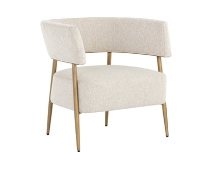 NAHLA MAESTRO LOUNGE CHAIR - DOVE CREAM