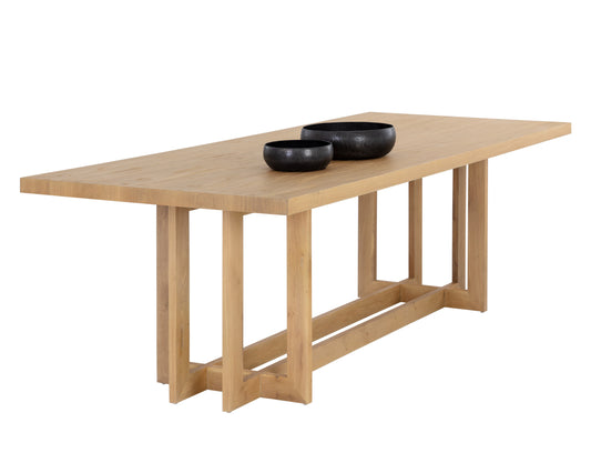 NAHLA DISERA DINING TABLE - NATURAL - 96"