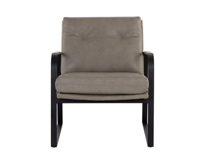 NAHLA STERLING LOUNGE CHAIR - MISSOURI STONE LEATHER