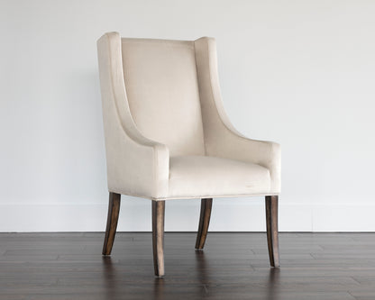 NAHLA AIDEN DINING ARMCHAIR - PICCOLO PROSECCO