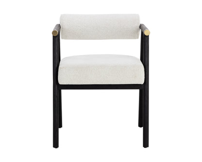 NAHLA SOVA DINING ARMCHAIR - BLACK - COPENHAGEN WHITE