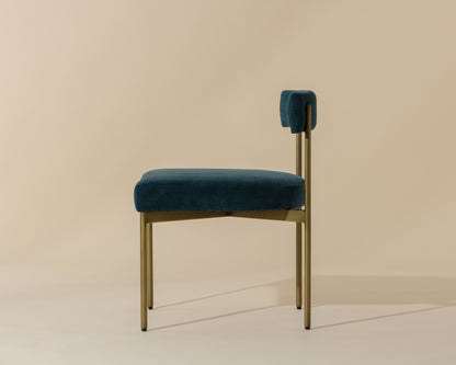 NAHLA SENECA DINING CHAIR - ANTIQUE BRASS - DANNY TEAL