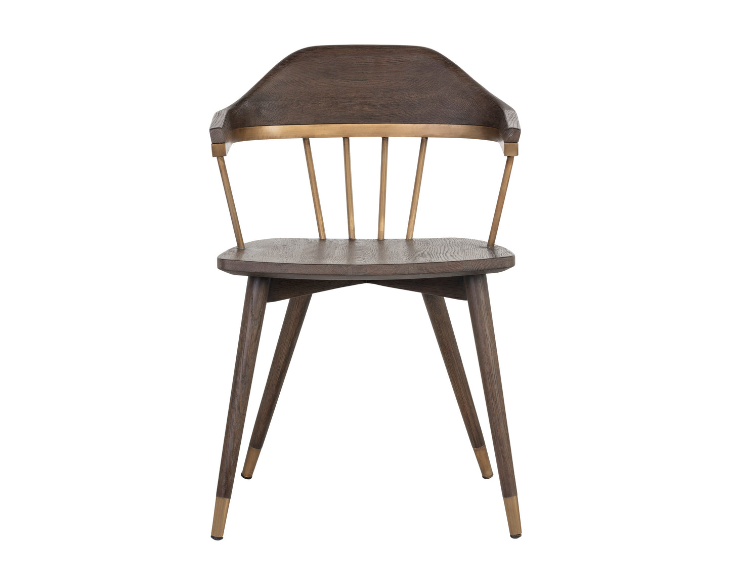 NAHLA DEMI DINING ARMCHAIR - DISTRESSED BROWN