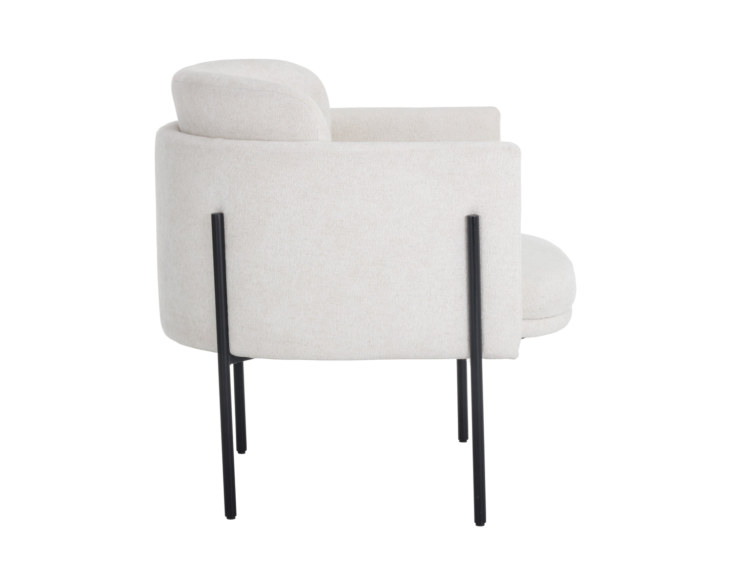 NAHLA RICHIE LOUNGE CHAIR - BLACK - ECLIPSE WHITE