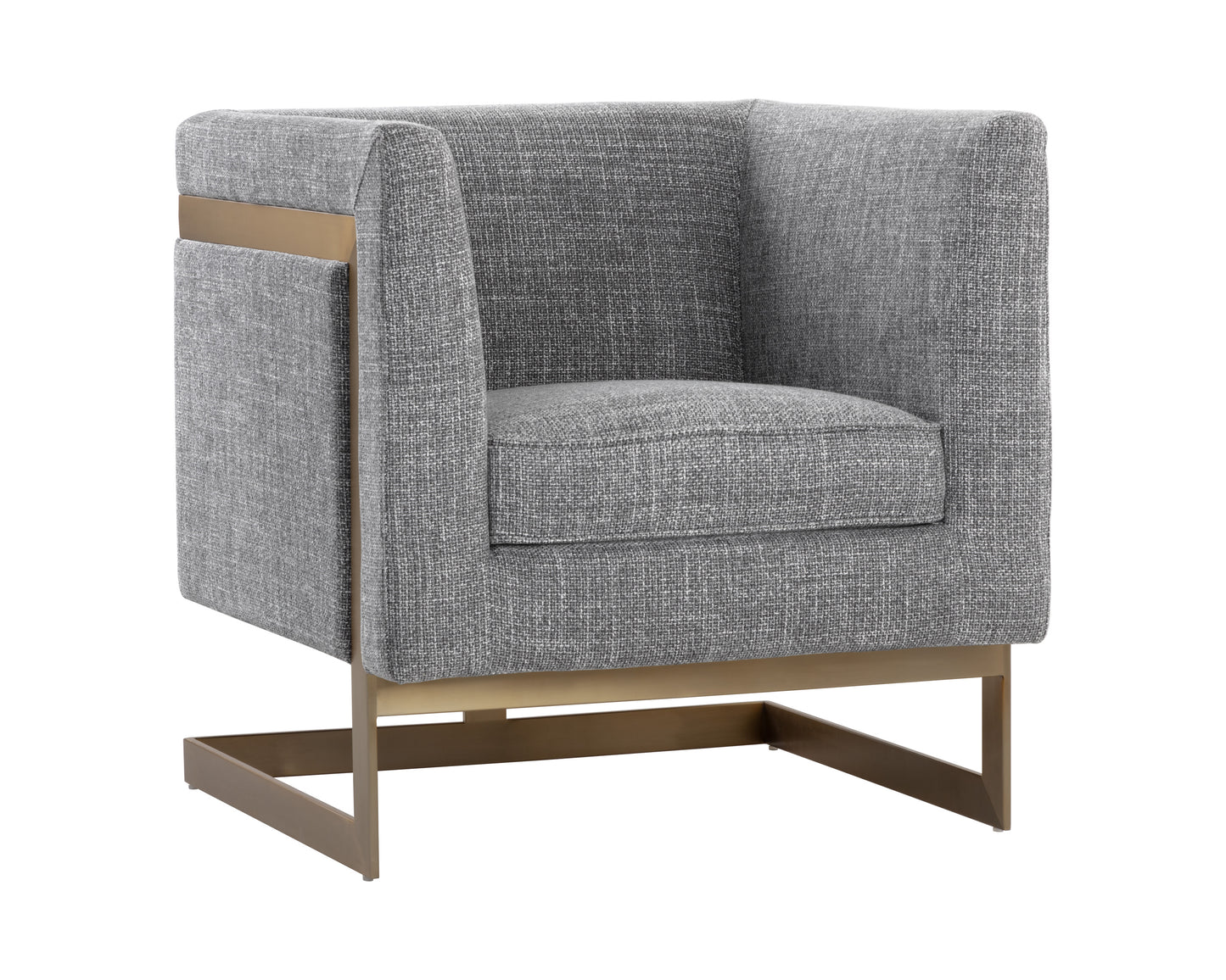 NAHLA YVETTE ARMCHAIR - GOLD - CHACHA GREY