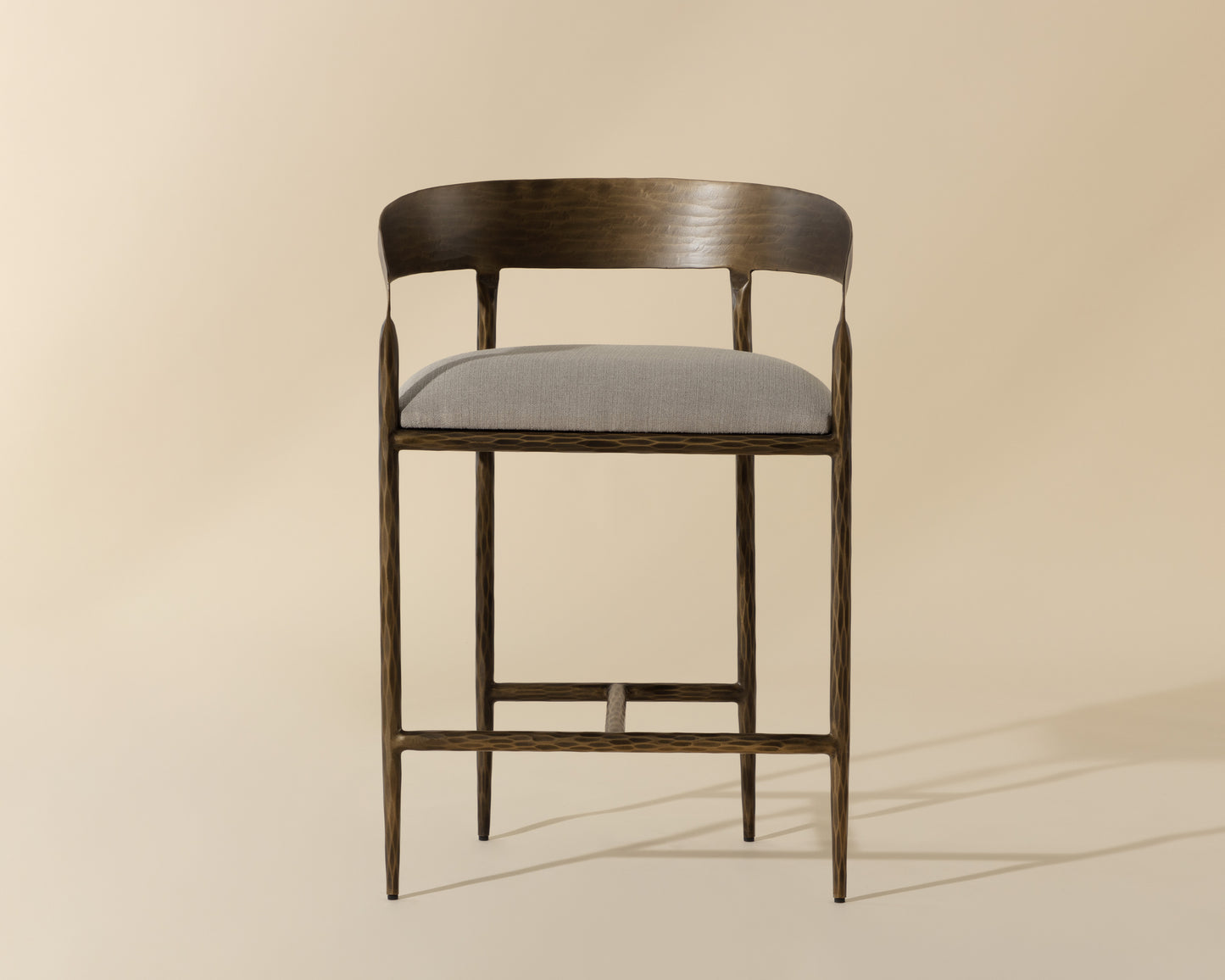 NAHLA ZANATTA COUNTER STOOL - ZENITH TAUPE GREY