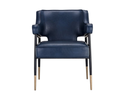 NAHLA DEROME DINING ARMCHAIR - BRAVO ADMIRAL