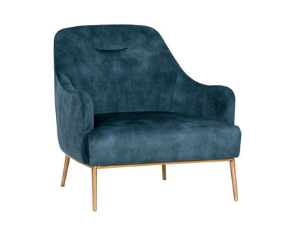 NAHLA CAMERON LOUNGE CHAIR - NONO PETROL