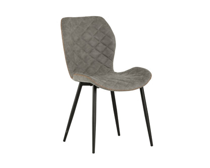 NAHLA LYLA DINING CHAIR - BLACK - ANTIQUE GREY