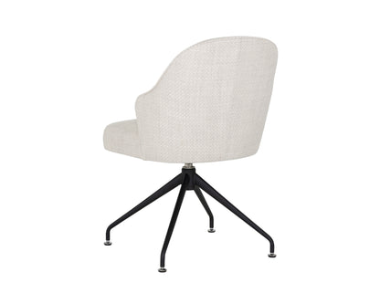 NAHLA BRETTA SWIVEL DINING CHAIR - MOTO STUCCO