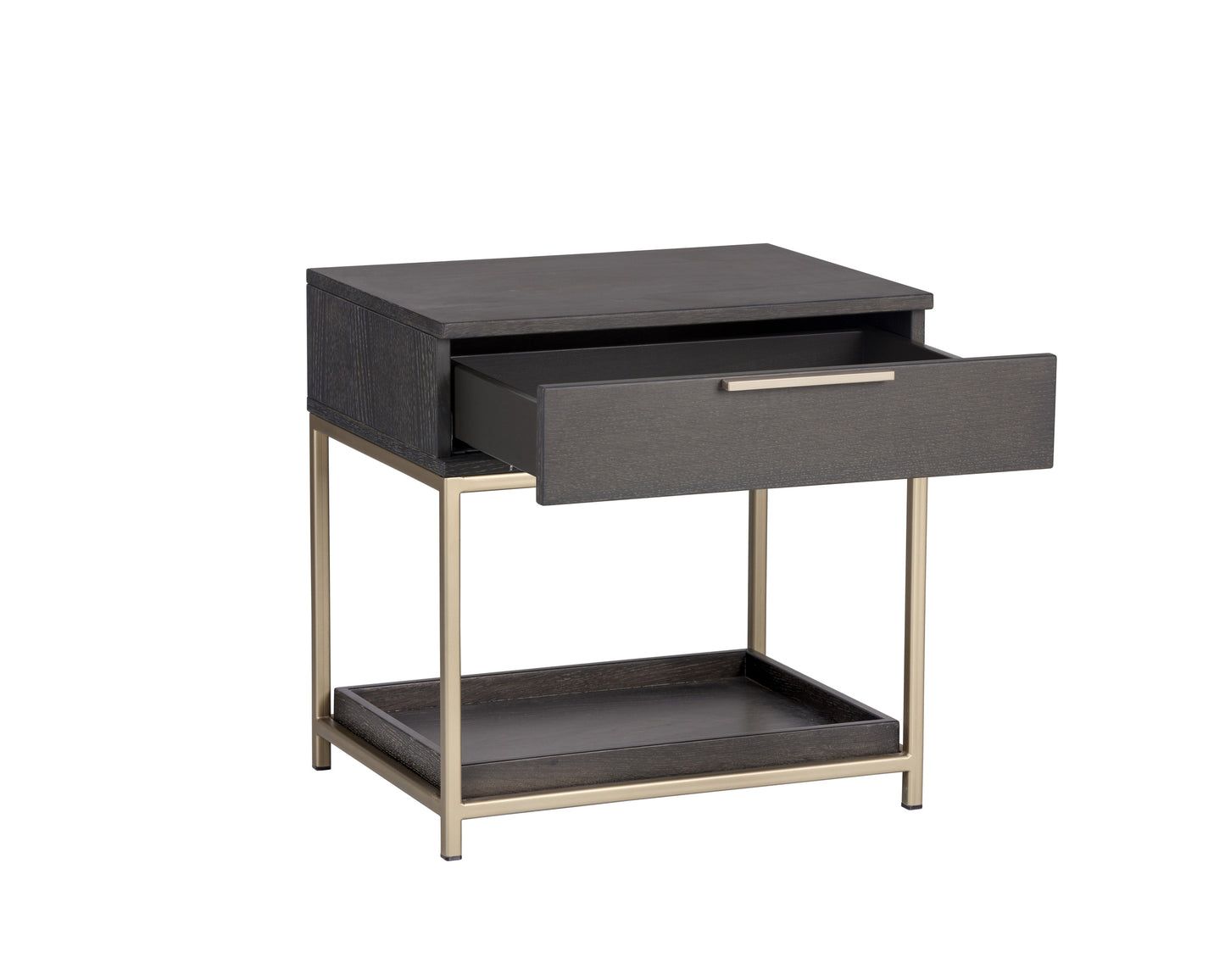 NAHLA REBEL NIGHTSTAND - SMALL - GOLD - CHARCOAL GREY