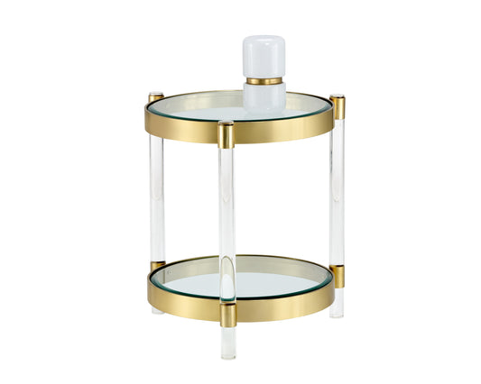 NAHLA YORK END TABLE - BRASS