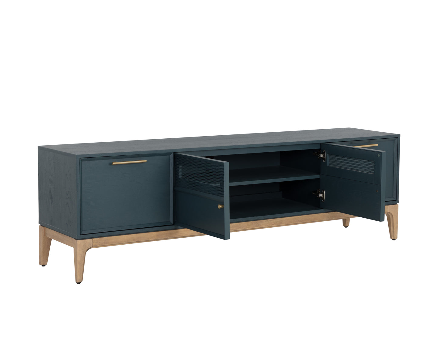 NAHLA RIVERO MEDIA CONSOLE AND CABINET - TEAL