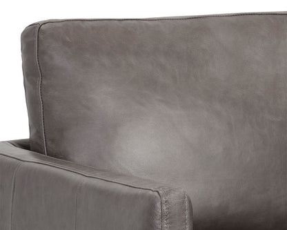 NAHLA PORTMAN SWIVEL LOUNGE CHAIR - MARSEILLE CONCRETE LEATHER