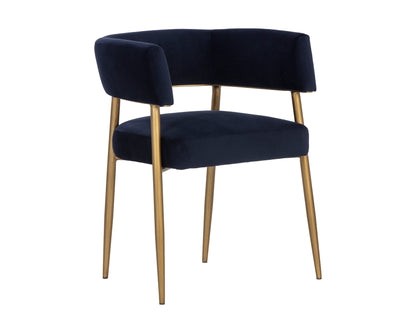 NAHLA MAESTRO DINING ARMCHAIR - ABBINGTON NAVY