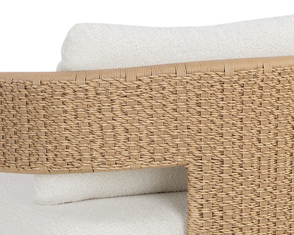 NAHLA PYLOS LOUNGE CHAIR - NATURAL / LOUIS CREAM