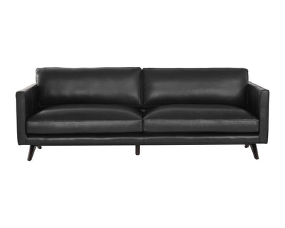 NAHLA ROGERS SOFA - CORTINA BLACK LEATHER