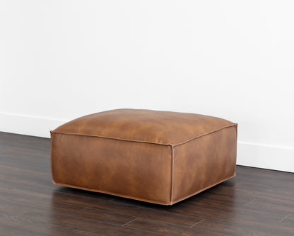 NAHLA LIRON OTTOMAN - TOBACCO TAN