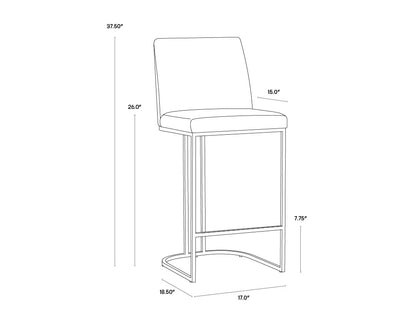 NAHLA RAYLA COUNTER STOOL - BELFAST OATMEAL