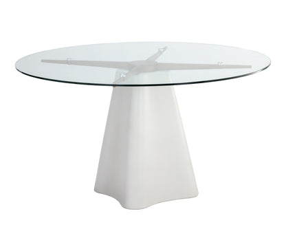 NAHLA MODA DINING TABLE - WHITE - 55"