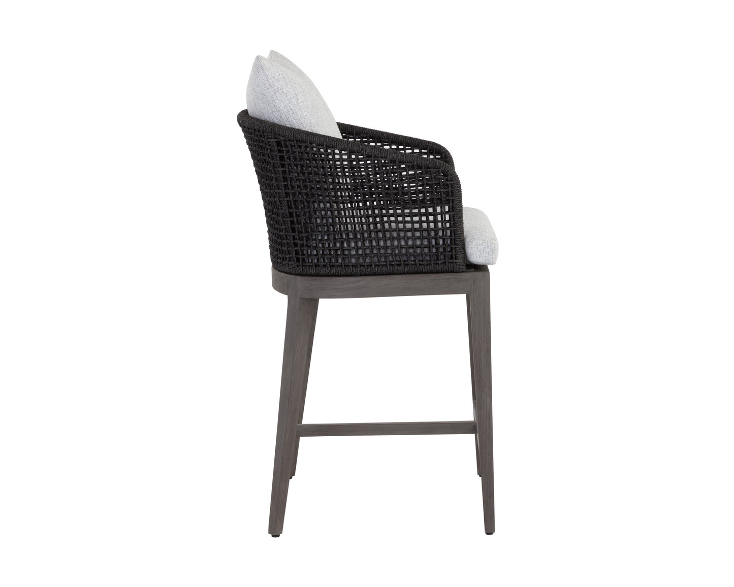 NAHLA CAPRI COUNTER STOOL - SMOKE GREY - COPACABANA MARBLE