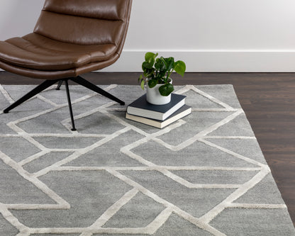 NAHLA ZIZI HAND-TUFTED RUG - GREY - 8' X 10'