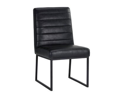 NAHLA SPYROS DINING CHAIR - COAL BLACK