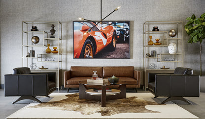 NAHLA VINTAGE FERRARI - 72" X 48" - CHARCOAL FRAME