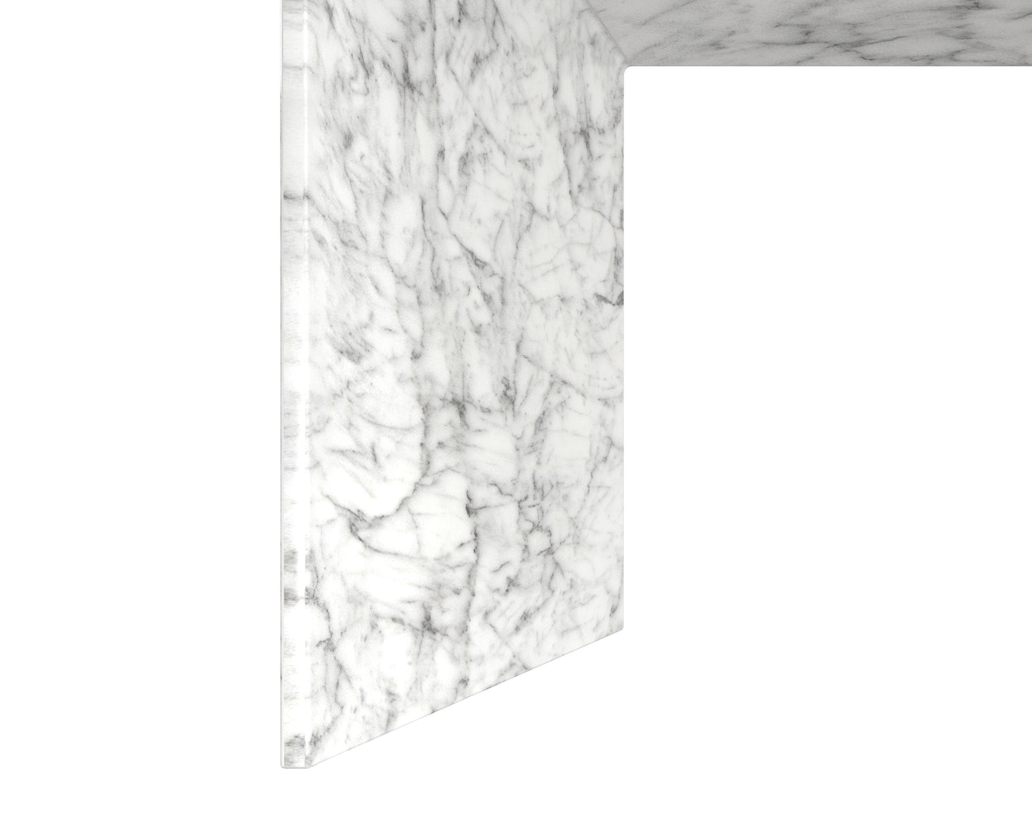 NAHLA NOMAD COFFEE TABLE - MARBLE LOOK - WHITE