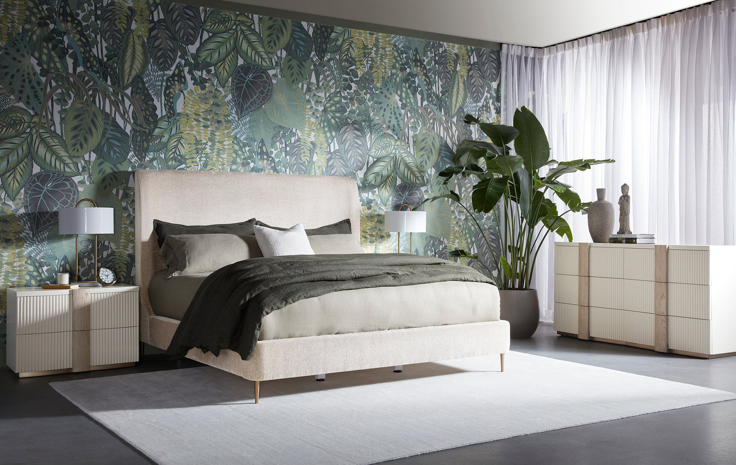 NAHLA TIERRA BED - KING - BERGEN TAUPE