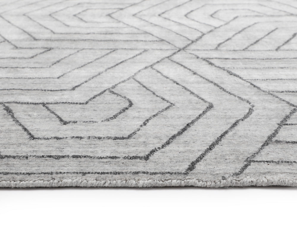 NAHLA MAZEY HAND-LOOMED RUG - GREY - 6' X 9'