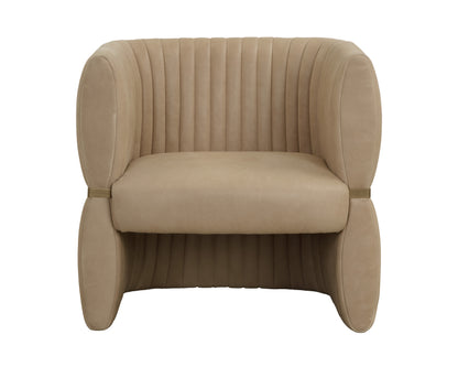 NAHLA TRYOR LOUNGE CHAIR - SAHARA SAND LEATHER