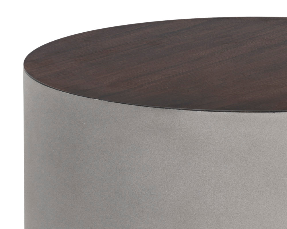 NAHLA DIAZ END TABLE - GREY - WOOD GRAIN BROWN