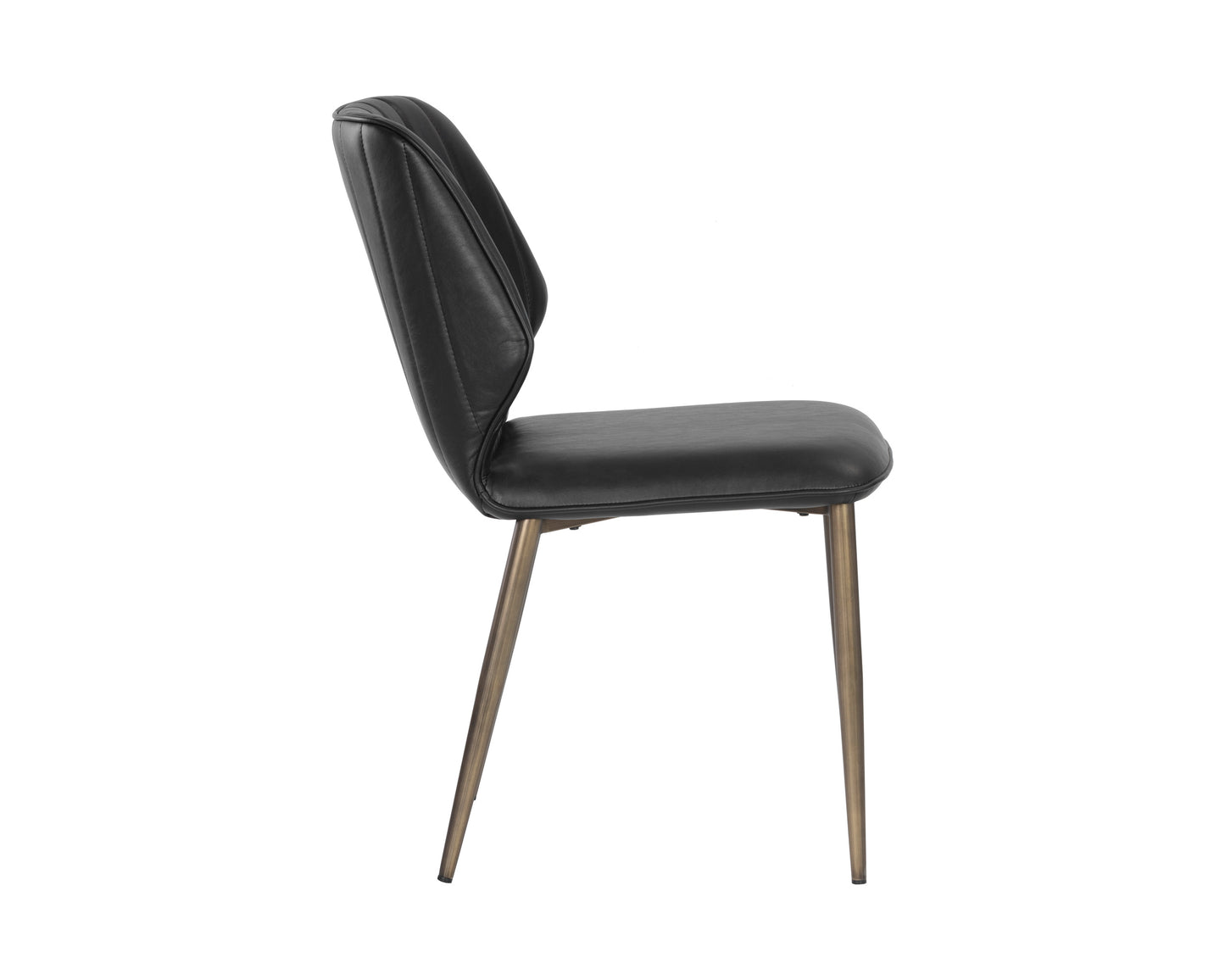 NAHLA CLINTON DINING CHAIR - BRONZE - BRAVO BLACK