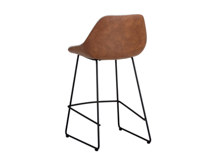 NAHLA MCCOY COUNTER STOOL - NOVEMBER GREY / CINNAMON BROWN