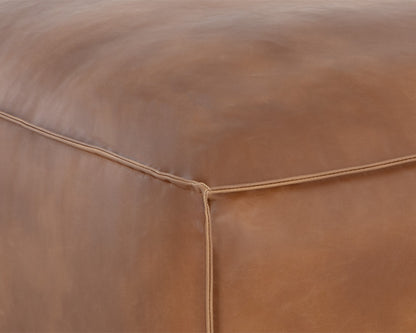 NAHLA LIRON OTTOMAN - TOBACCO TAN