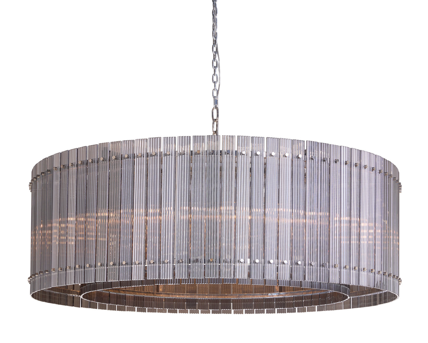 NAHLA KORE CHANDELIER - LARGE - NICKEL - SMOKE GREY