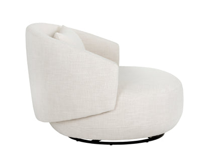 NAHLA WALSH SWIVEL LOUNGE CHAIR - EFFIE LINEN