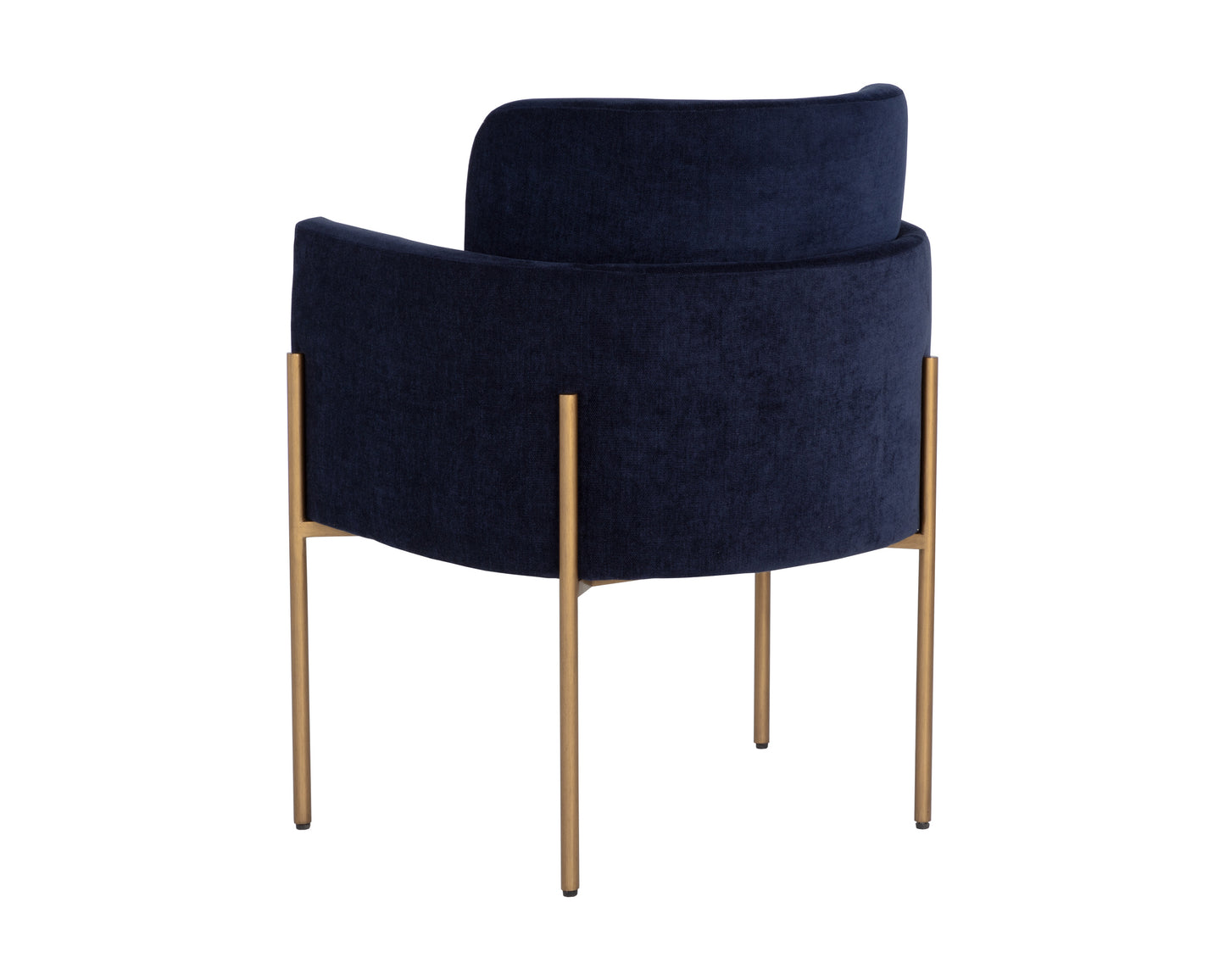 NAHLA RICHIE DINING ARMCHAIR - ANTIQUE BRASS - DANNY NAVY