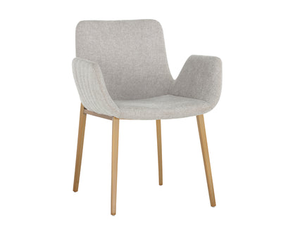 NAHLA LUCANO DINING ARMCHAIR - BELFAST HEATHER GREY