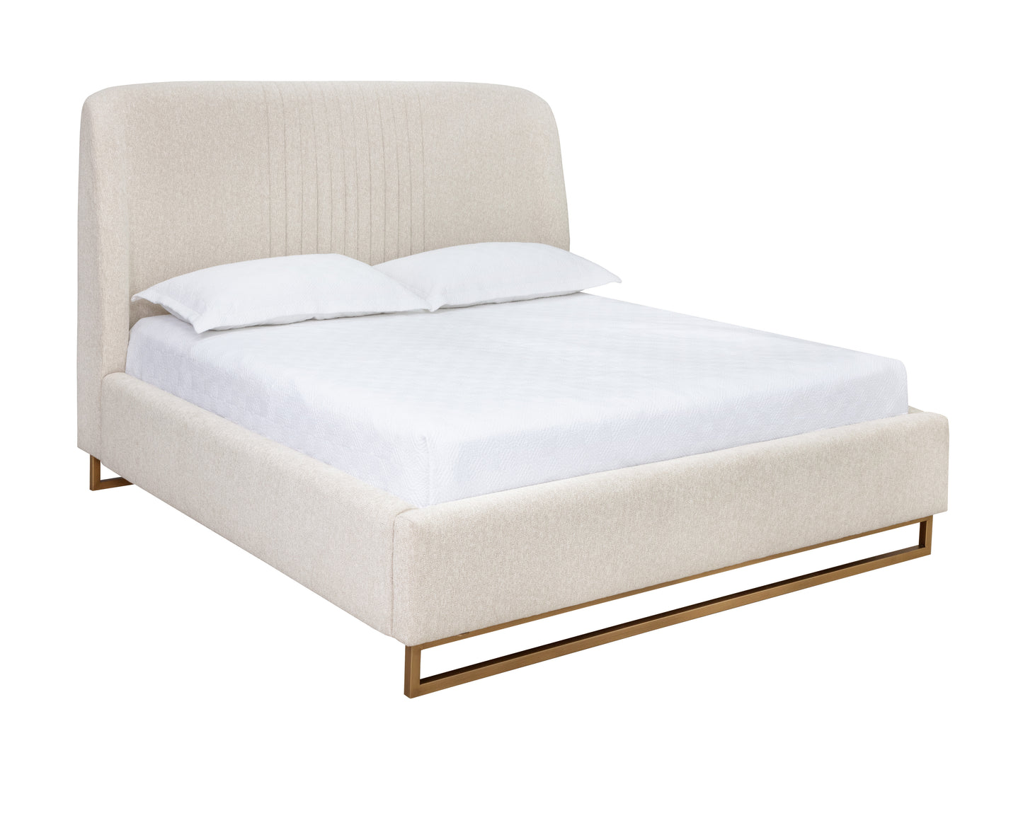 NAHLA NEVIN BED - KING - DOVE CREAM