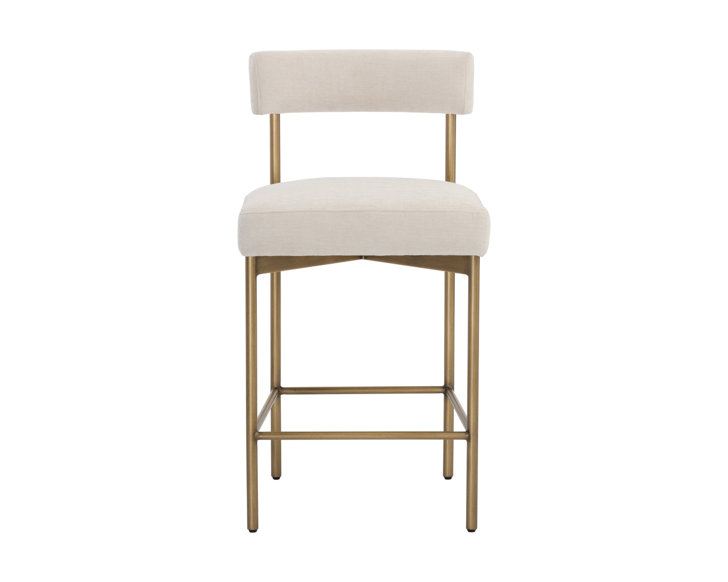 NAHLA SENECA COUNTER STOOL - ANTIQUE BRASS - DANNY IVORY