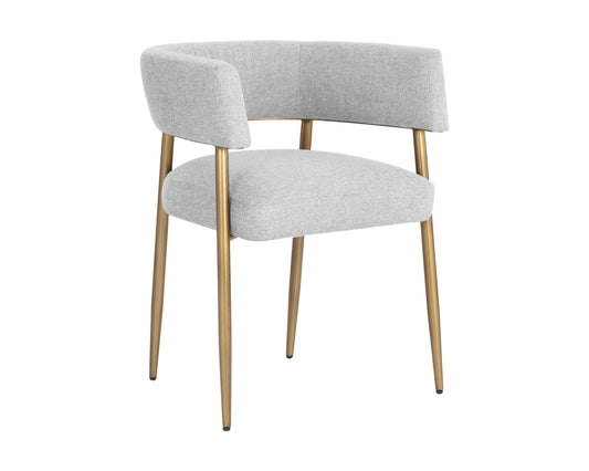 NAHLA MAESTRO DINING ARMCHAIR - BELFAST HEATHER GREY