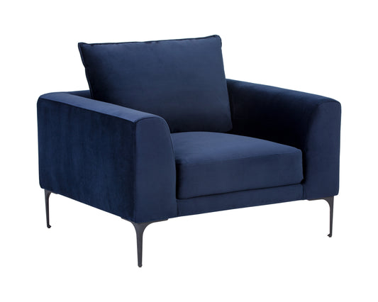 NAHLA VIRGO ARMCHAIR - METROPOLIS BLUE