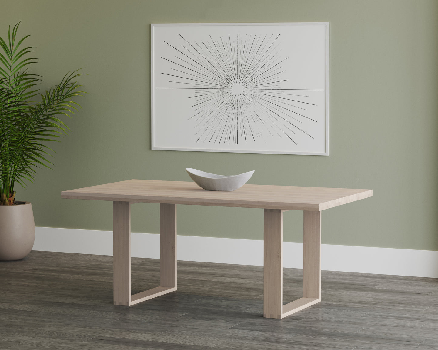 NAHLA THANUS DINING TABLE - LIGHT OAK - 72"