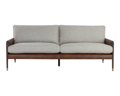 NAHLA MAUTI SOFA - BROWN - VAULT FOG / BRAVO COGNAC