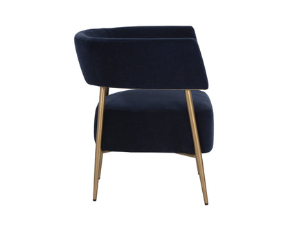 NAHLA MAESTRO LOUNGE CHAIR - DANNY NAVY