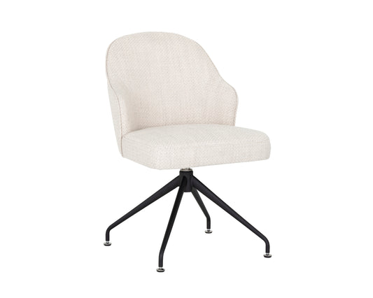 NAHLA BRETTA SWIVEL DINING CHAIR - MOTO STUCCO