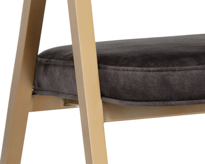 NAHLA BURGOS DINING ARMCHAIR - NONO SHITAKE